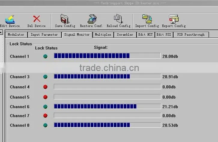 DVB-S2 to DVB T Modulator (8*DVB-S/S2 in,3*DVB-T RF out)