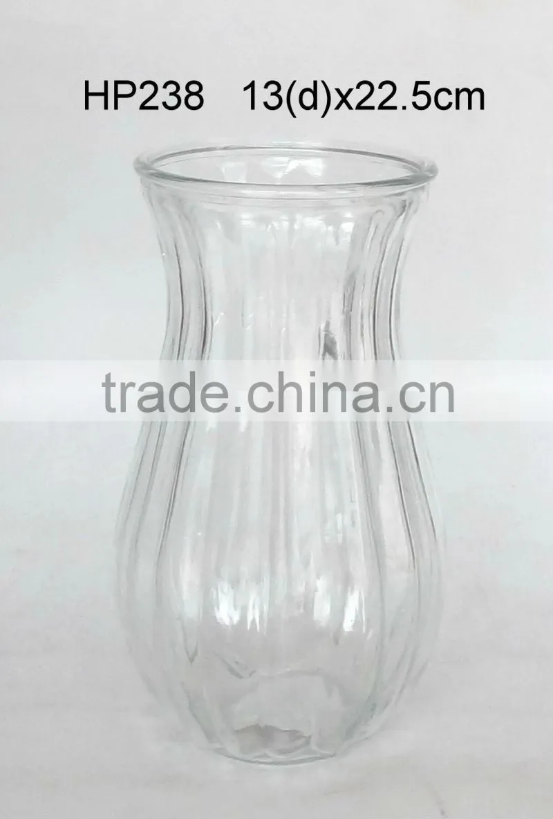 HP245 clear glass flower pot