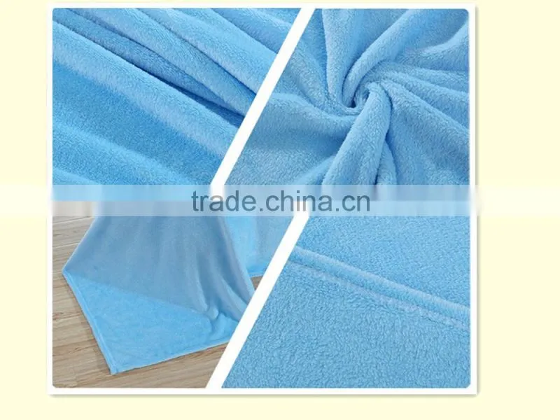 Solid color flannel blanket