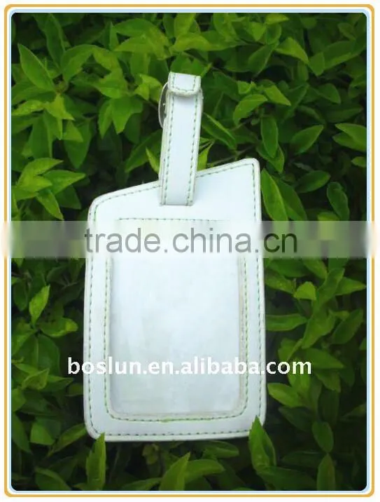 Modern white Leather card holder for travel bags