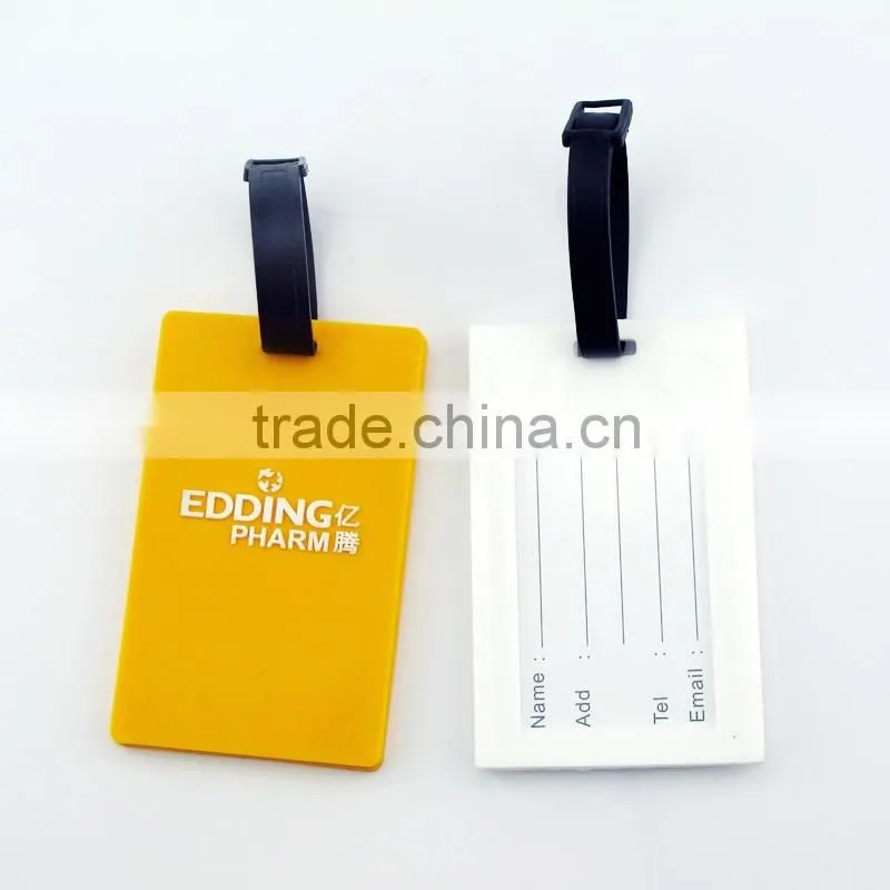 Custom luggage tag soft pvc luggage tag wholesale
