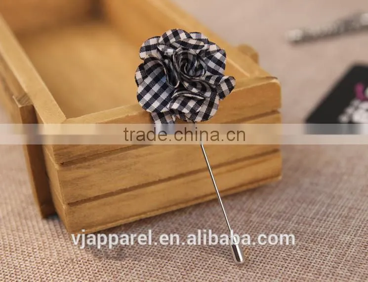 Men's Polka Dot Flower Lapel Pin Flower Boutonniere