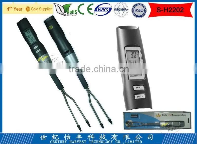 Instant digital read cooking food probe meat thermometer kitchen bbq selectable thermometer (S-H2202)