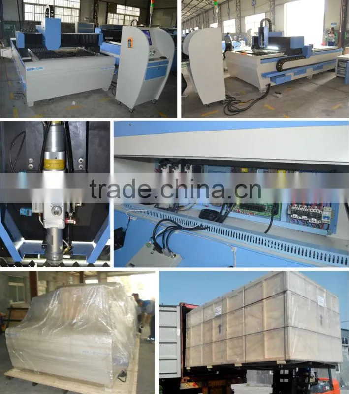 fiber cutting machine with Reycus 500w laser tube friendess head