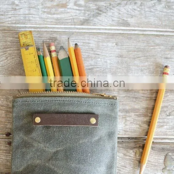 cool wholesale canvas pencil case pouch