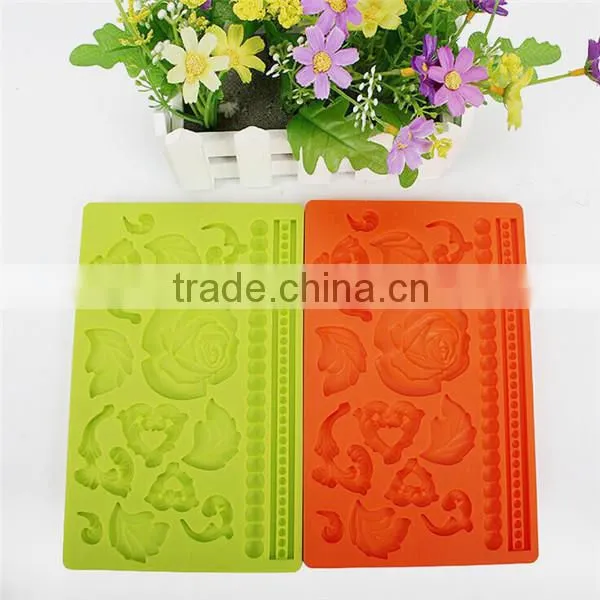 Beautiful flower leaf shaped silicone decorating cake tools