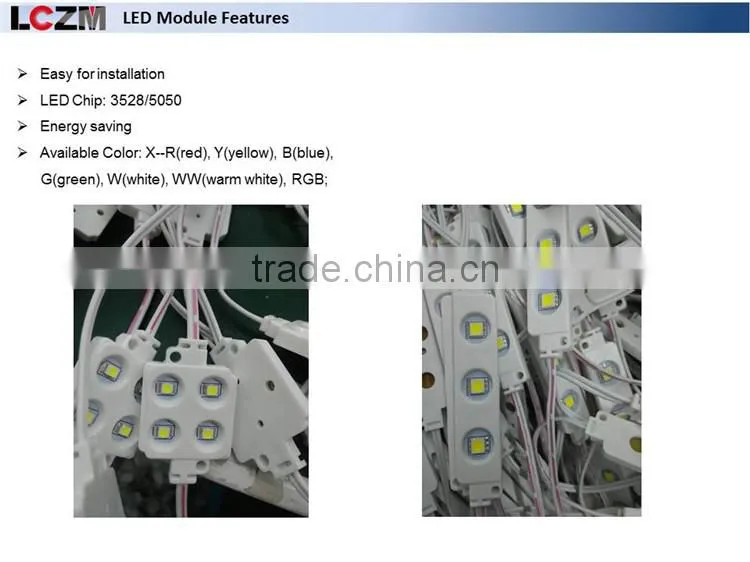 LED square module 4 LEDs per pc red/yellow/green/blue CE/RoHS approved