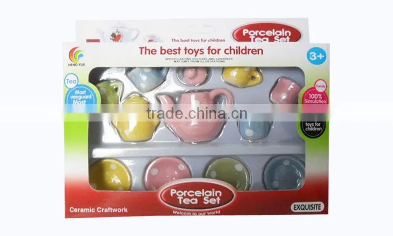 Ryoka colorful dot ceramic tea set/toy porcelain tea set