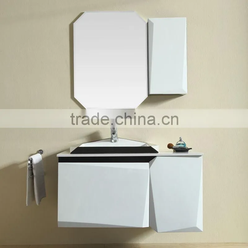 HM-C-10 new fashion hot selling modern bathroom cabinet Ceramic bathroom wash basin cabinet wall mount cabinets