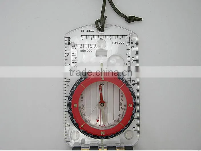 Outdoor Hiking Camping Pocket camping Map Compass with mirror