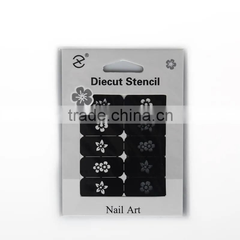 New Arrival mystery changeable PVC stencil nail sticker