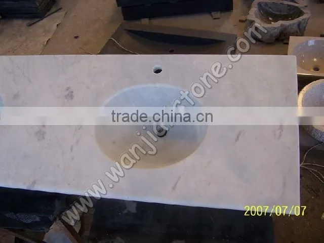 Polish high quality marble countertops for kitchen cabinets