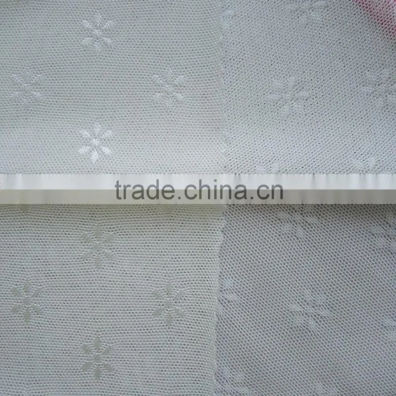 Factory new design 87/13 nylon spandex floral patern jacquard mesh fabric, fashion clothing jacquard mesh fabric