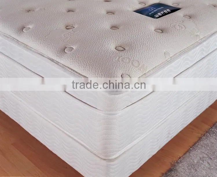 Hilton Hotel Mattress Standard Well Pocket Spring Wool Knitting Fabric Mattress AC-1010