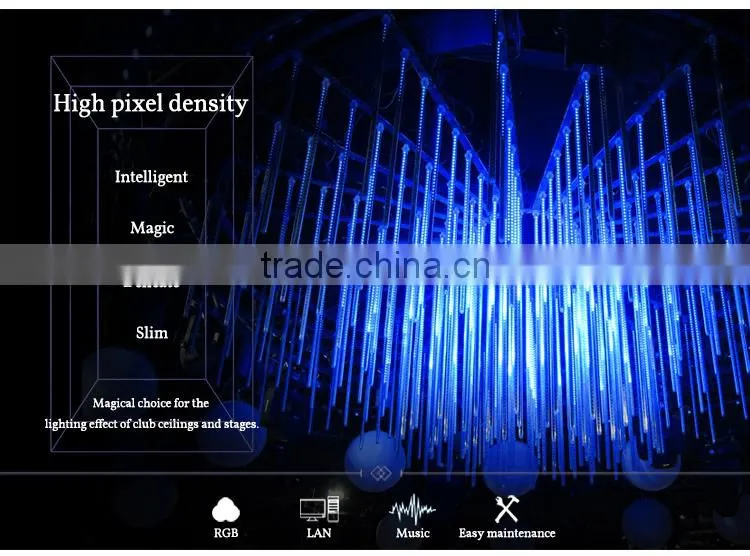 RGB LED Bright Falling Star LED Christmas Tube Lights For Hotel