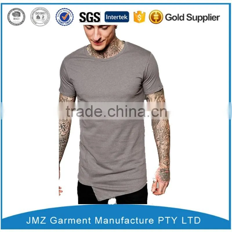 high quality customized drape t shirt with asymmetric