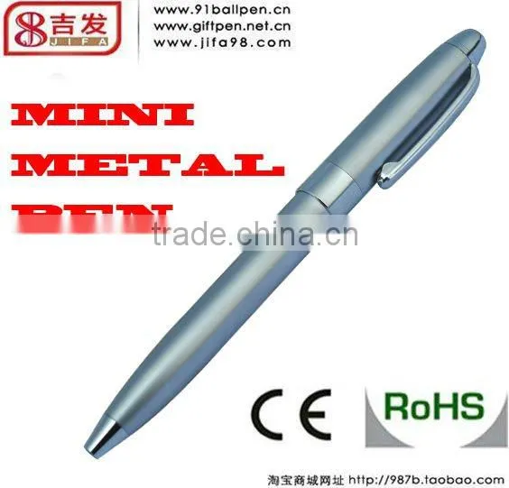 2014 hot sale high quality mini metal ballpoint pen with free logo