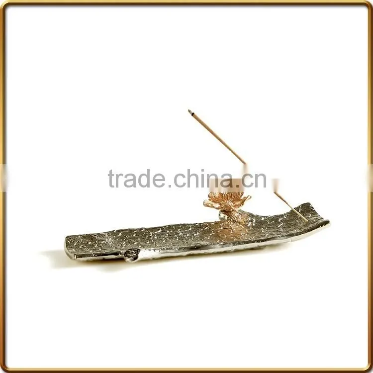 Incense Burner Handcrafted Incense Sticks Holder with nickel plated metal base