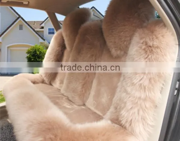 New Design Real Long Fur Australian Lamb Fur Car Fur Seat Cover Set