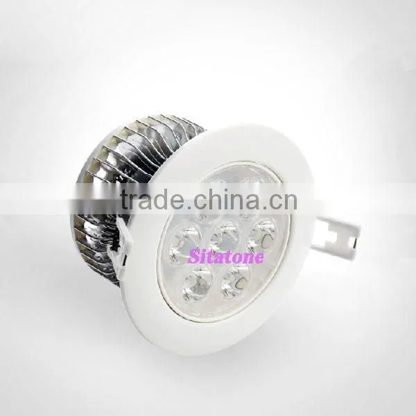 Fins 7W recessed led down light,700LM,AC85-265V,7*1W ,2 years warranty