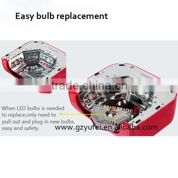 36w uv led nail lamp with sensor and timer , 36w led nail lamp