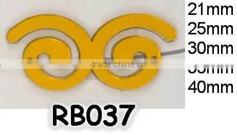 Fancy Custom Shape Large Size 40mm Sew On Acrylic Mirror Accessory