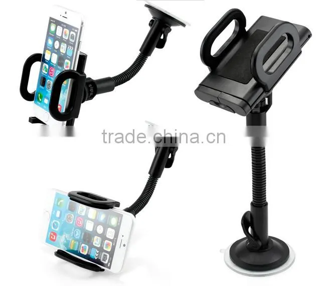 6.1inches Long Arm Phone Cradle Dashboard For used car, Windshield Car Phone Holder