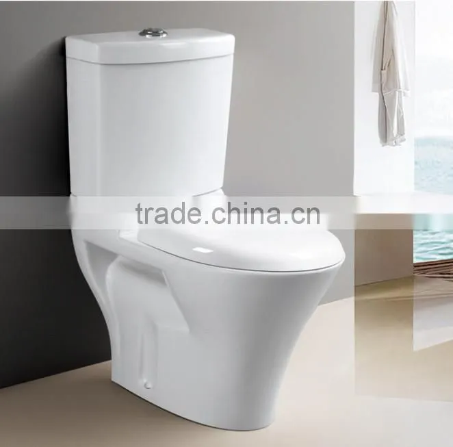 two pieces washing down toilets with wall mounted and floor mounted