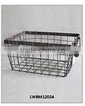 Luckywind distressed antique wine wooden baskets
