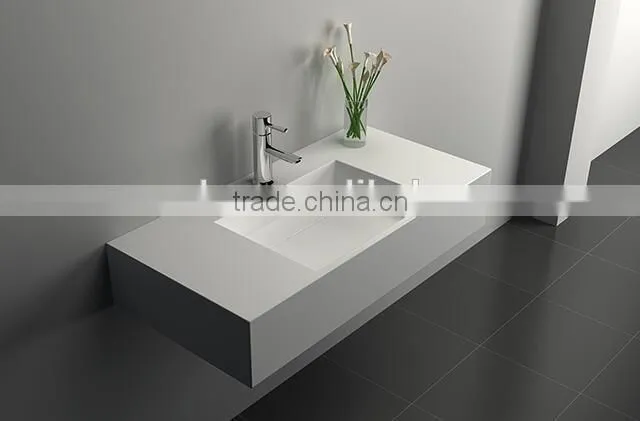 sanitary ware wall hung acrylic solid surface wash basin,Artificial Stone Washing Basin