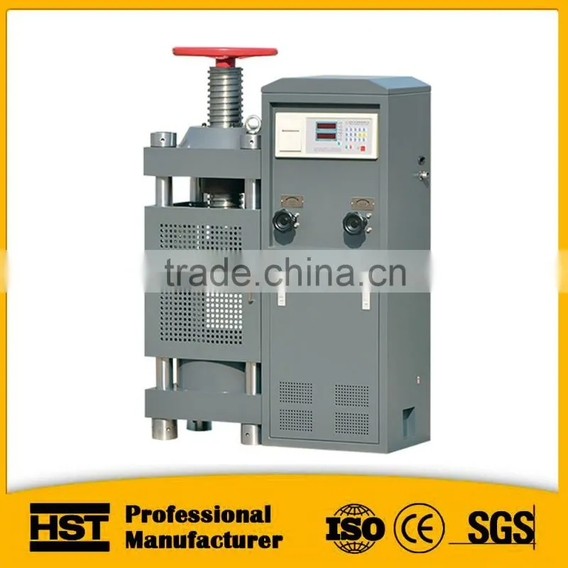 YAW-2000D Concrete compression tester engine and procedure