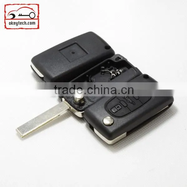 OkeyTech VW 3+1panic button remote key shelll (Round head) for vw flip key for vw remote key case for key cover vw key shell