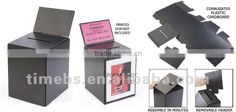 Corrugated plastic election box