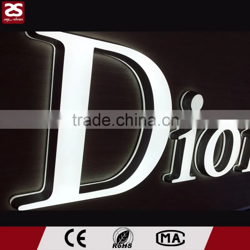 advertising signage acrylic mini sign front lit led sign letter