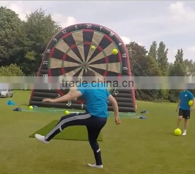 2016 Most popular sticky dart board inflatable foot darts game