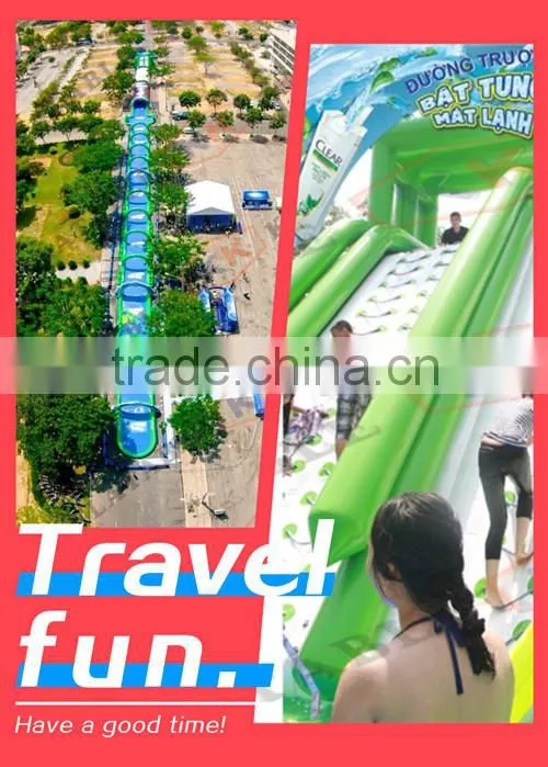 Sealed Giant Inflatable Slip N Slide, Inflatable City Slide, Giant Inflatable Water Slide City