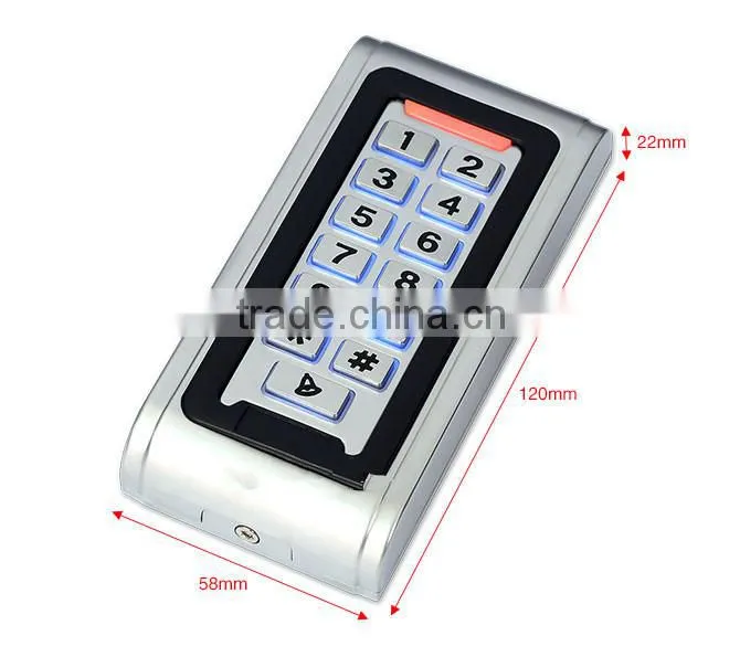 Standalone RFID Door Access Keypad RFID access control with IP68 waterproof (CE FCC Rohs)