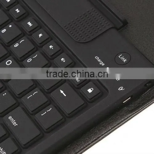 Flip leather cover wireless blue tooth keyboard for ipad 2/3/4