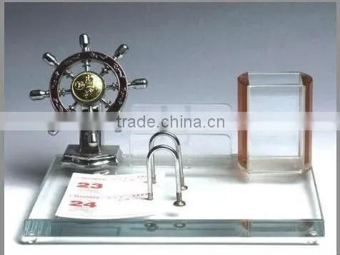 Decorative crystal office set