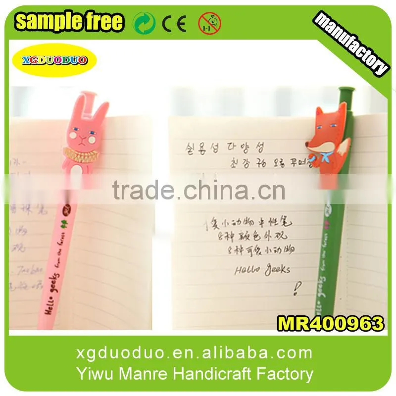 Promotional gift Wholesale Rubber Color PVC 3d Pencil Topper