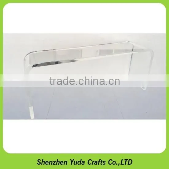 Thick Transparent lucite acrylic console table narrow side table