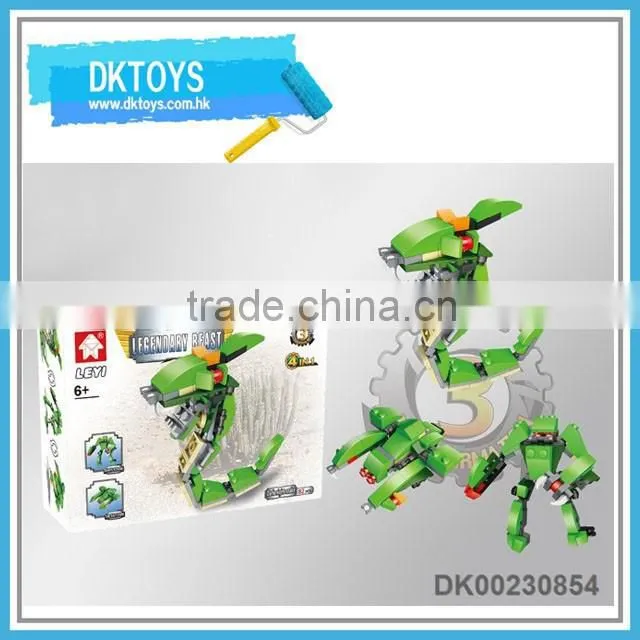 Educational DIY plastic material dinosaur building block toy