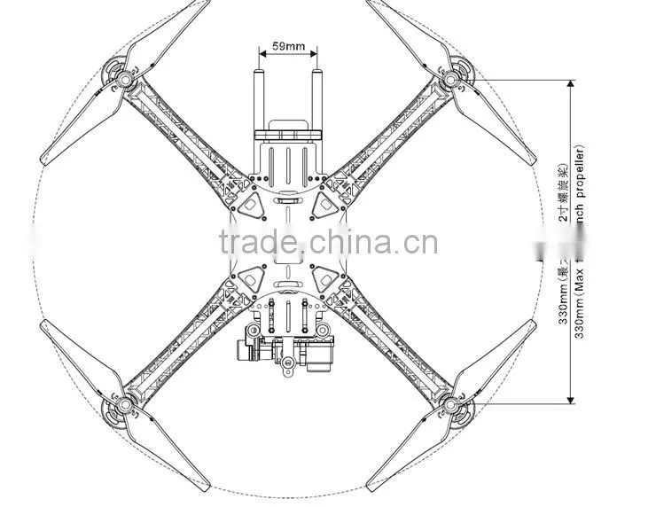 S500 quadcopter glass fiber GF frame with landing gear