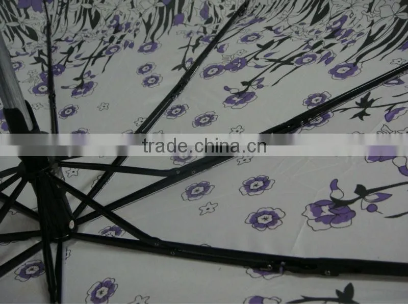 2015 good quality foldable printed umbrella,auto open and close umbrella,3 section Umbrella