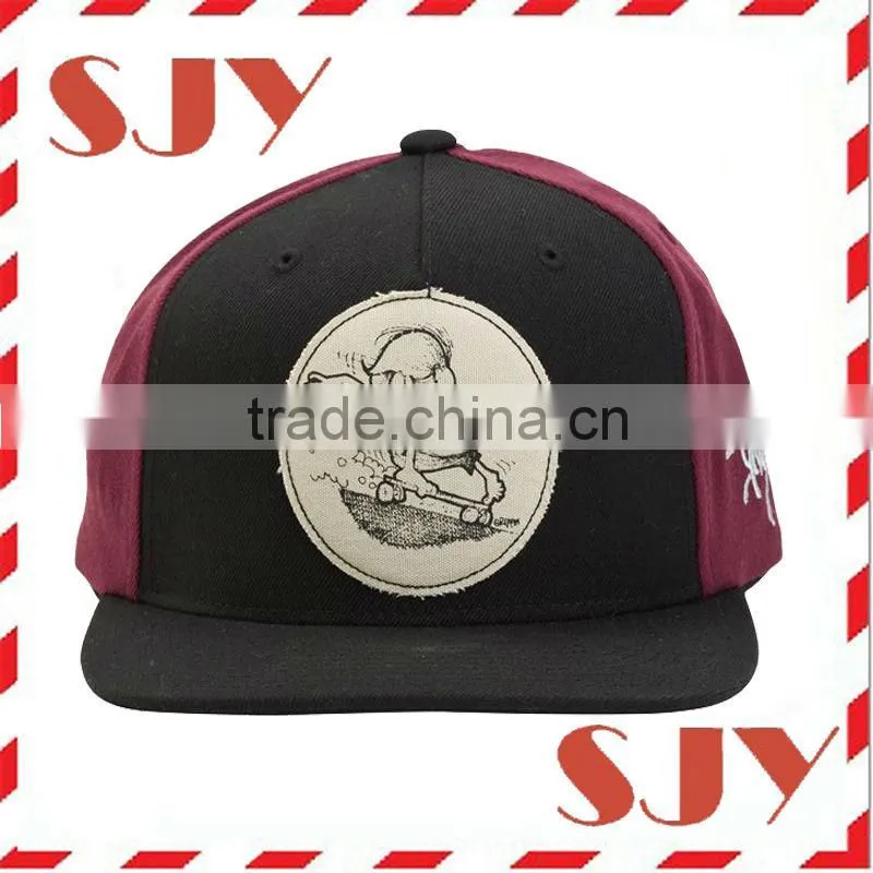 flat brim fitted embroidery snapback custom cap