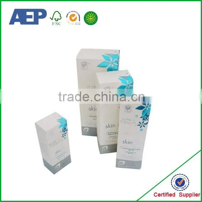 stamping uv China printed costom packaging cosmetic box manufacturer in Shanghai