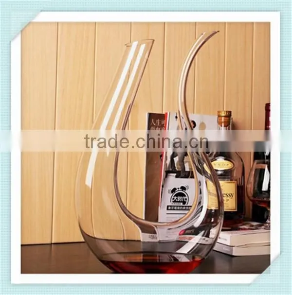 2016 handmade crystal decanter wine lead free glass wine mouth blowing decanter for sale