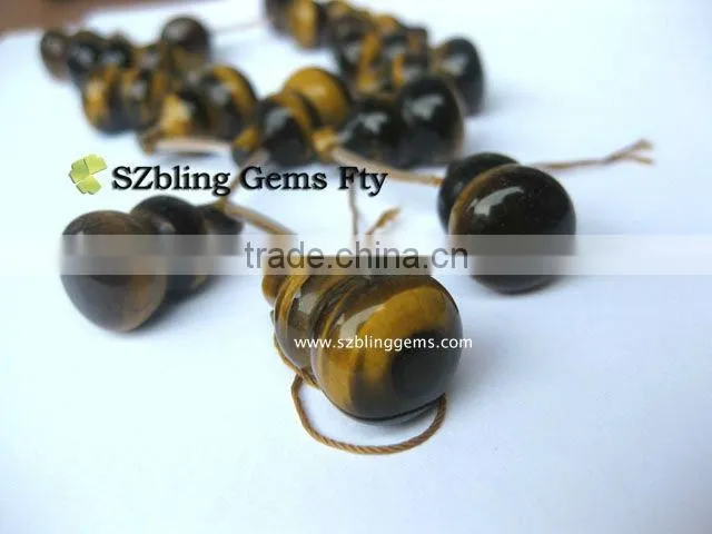 Hot seller loose gemstone,tiger eye gourd shaped beads