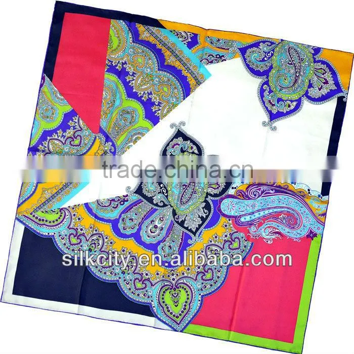 Printing Silk 90*90cm Twill Scarf