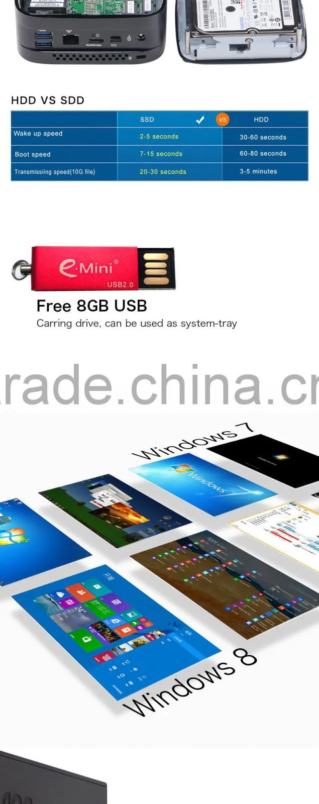 Mini barebone computer Mr. nuc form Guangdong with OEM